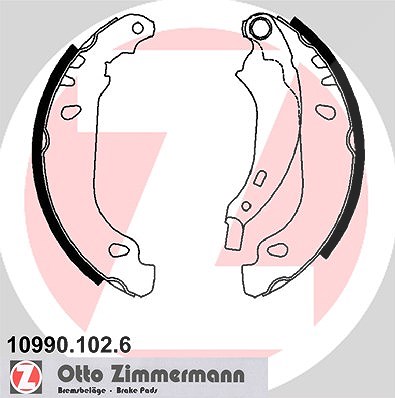 Zimmermann Bremsbackensatz [Hersteller-Nr. 10990.102.6] für Renault, Dacia