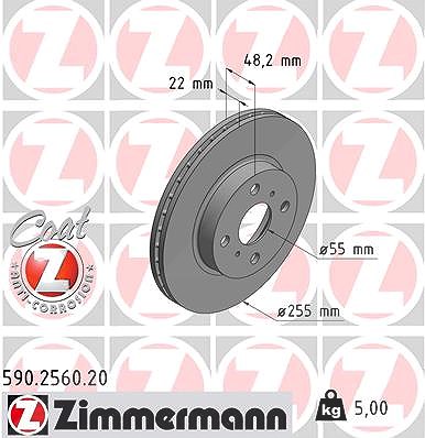 Zimmermann Bremsscheibe [Hersteller-Nr. 590.2560.20] für Toyota