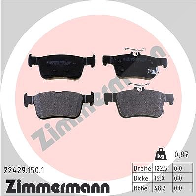 Zimmermann Bremsbelagsatz, Scheibenbremse [Hersteller-Nr. 22429.150.1] für Honda