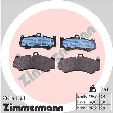 Zimmermann Bremsbelagsatz, Scheibenbremse [Hersteller-Nr. 23414.168.1] für Porsche