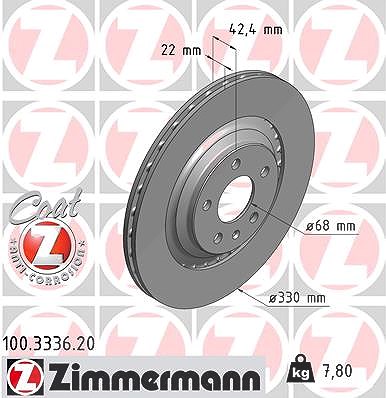 Zimmermann Bremsscheibe [Hersteller-Nr. 100.3336.20] für Audi