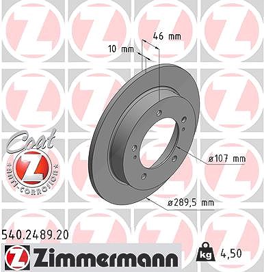 Zimmermann Bremsscheibe [Hersteller-Nr. 540.2489.20] für Suzuki