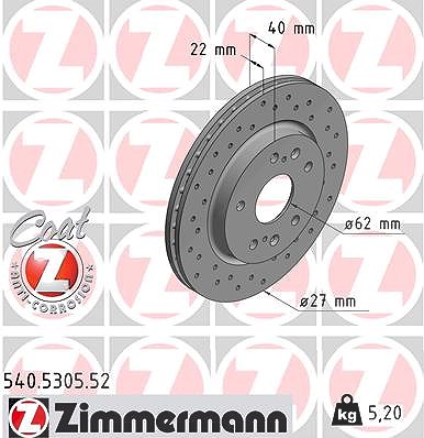 Zimmermann Bremsscheibe [Hersteller-Nr. 540.5305.52] für Suzuki