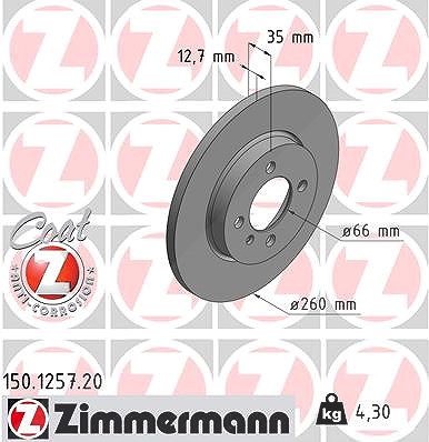 Zimmermann Bremsscheibe [Hersteller-Nr. 150.1257.20] für BMW