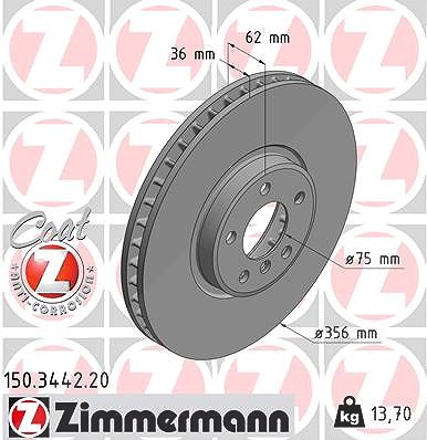 Zimmermann Bremsscheibe [Hersteller-Nr. 150.3442.20] für BMW