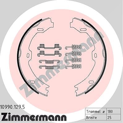 Zimmermann Bremsbackensatz, Feststellbremse [Hersteller-Nr. 10990.129.5] für Mercedes-Benz