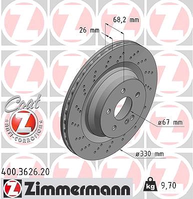 Zimmermann Bremsscheibe [Hersteller-Nr. 400.3626.20] für Mercedes-Benz