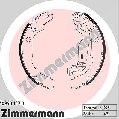 Zimmermann Bremsbackensatz [Hersteller-Nr. 10990.157.0] für Dacia