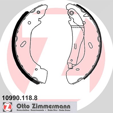 Zimmermann Bremsbackensatz [Hersteller-Nr. 10990.118.8] für Ford, Toyota