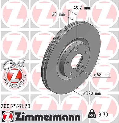 Zimmermann Bremsscheibe [Hersteller-Nr. 200.2528.20] für Nissan, Infiniti