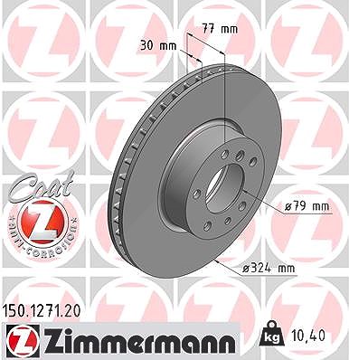 Zimmermann Bremsscheibe [Hersteller-Nr. 150.1271.20] für BMW, Alpina