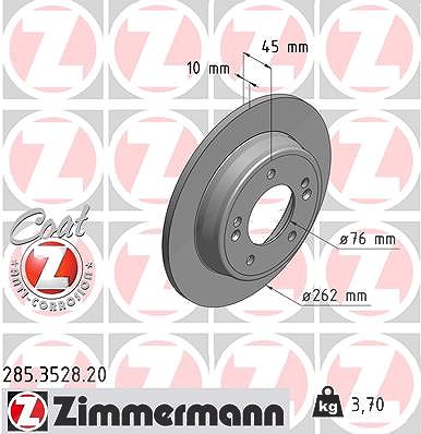 Zimmermann Bremsscheibe [Hersteller-Nr. 285.3528.20] für Hyundai, Kia