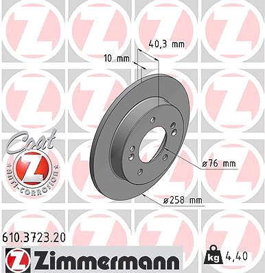 Zimmermann Bremsscheibe [Hersteller-Nr. 610.3723.20] für Volvo