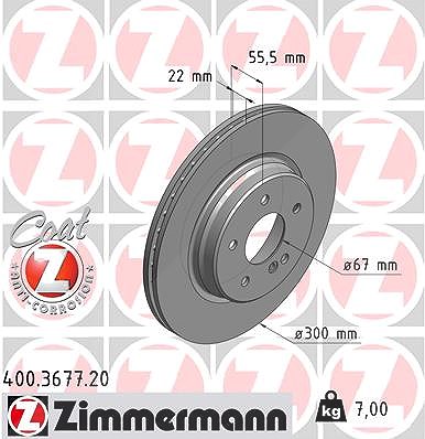 Zimmermann Bremsscheibe [Hersteller-Nr. 400.3677.20] für Mercedes-Benz
