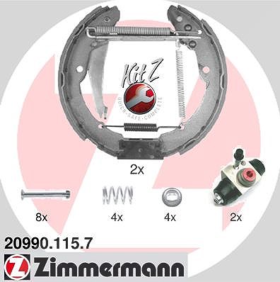 Zimmermann Bremsbackensatz [Hersteller-Nr. 20990.115.7] für Seat, VW, Skoda