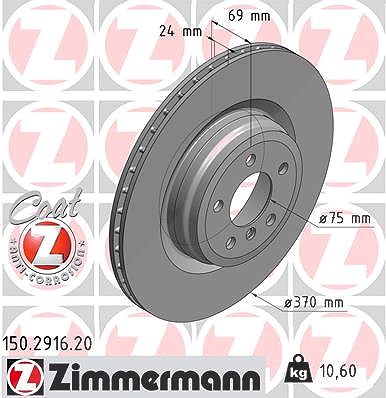 Zimmermann Bremsscheibe [Hersteller-Nr. 150.2916.20] für BMW