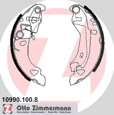 Zimmermann Bremsbackensatz [Hersteller-Nr. 10990.100.8] für Lancia, Fiat