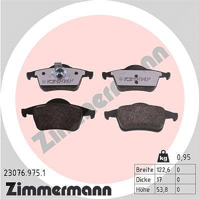 Zimmermann Bremsbelagsatz, Scheibenbremse [Hersteller-Nr. 23076.975.1] für Volvo