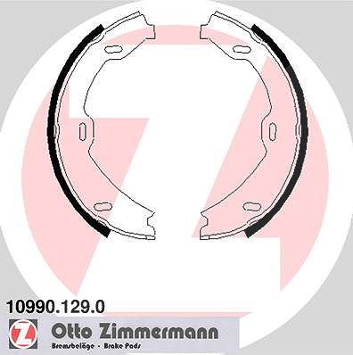 Zimmermann Bremsbackensatz, Feststellbremse [Hersteller-Nr. 10990.129.0] für Mercedes-Benz