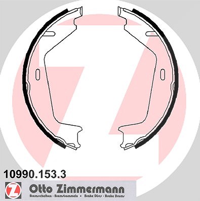 Zimmermann Bremsbackensatz, Feststellbremse [Hersteller-Nr. 10990.153.3] für Volvo