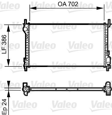 Valeo Kühler, Motorkühlung [Hersteller-Nr. 735167] für Ford