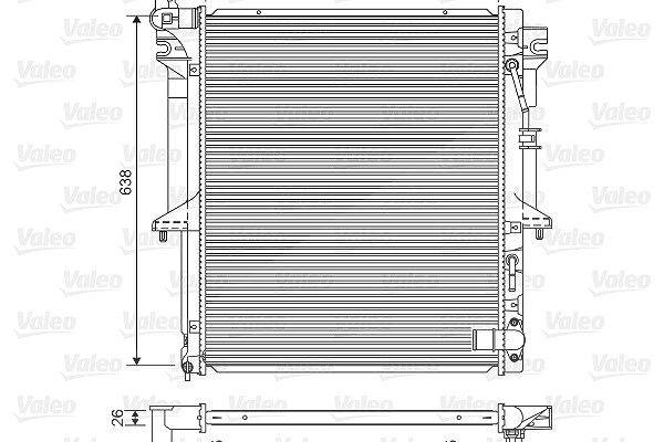 Valeo Kühler, Motorkühlung [Hersteller-Nr. 701585] für Mitsubishi