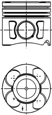 Kolbenschmidt Kolben [Hersteller-Nr. 41648600] für Opel, Vauxhall