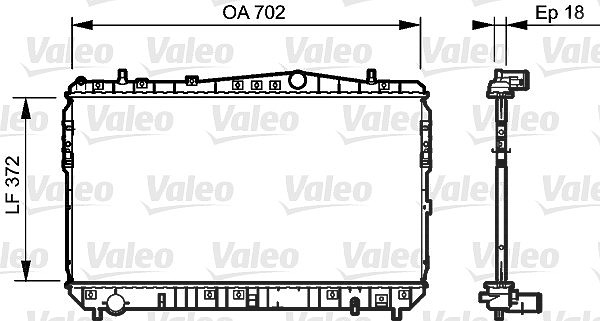Valeo Kühler, Motorkühlung [Hersteller-Nr. 735159] für Chevrolet, Daewoo