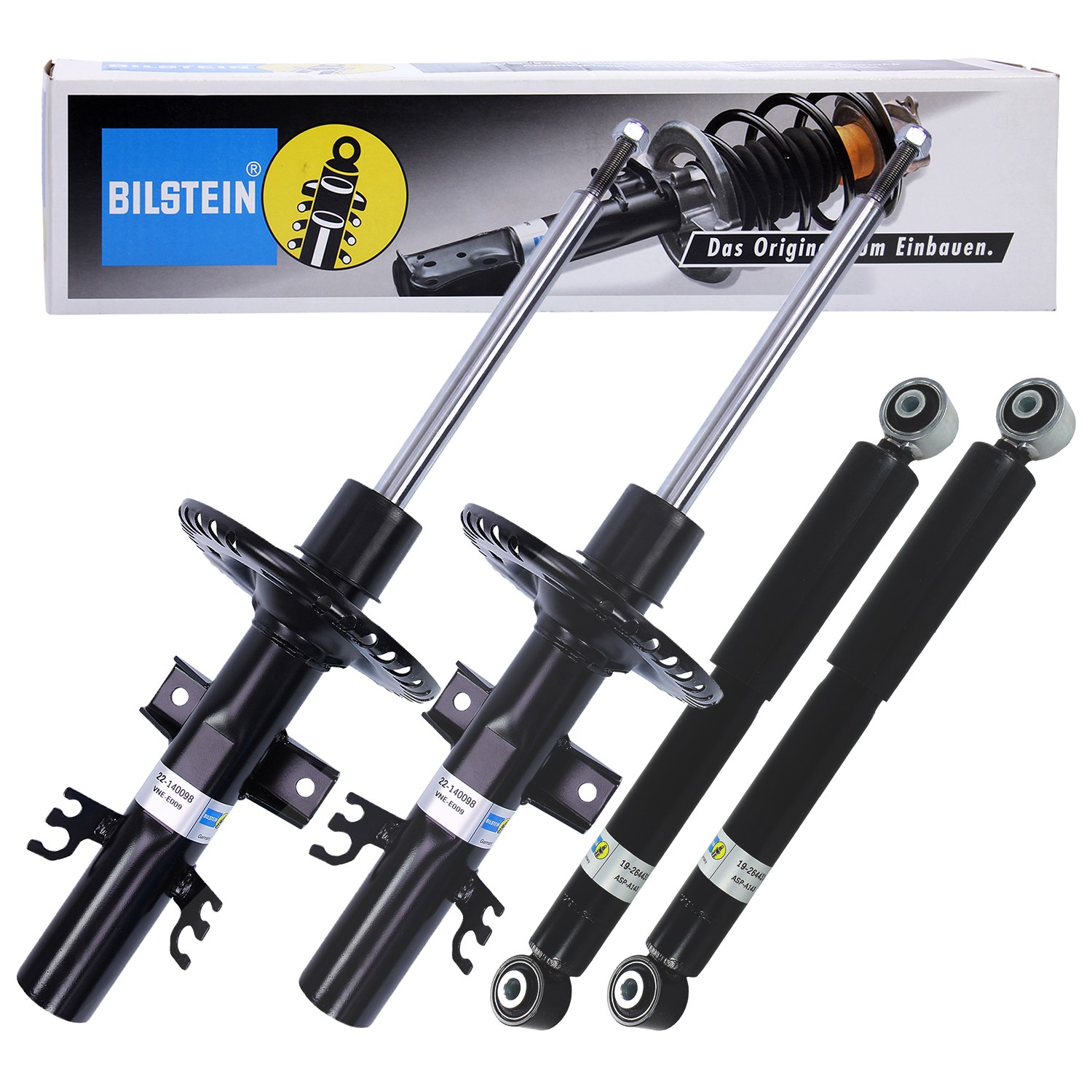 Bilstein 4x Stoßdämpfer Vorderachse + Hinterachse [Hersteller-Nr. 40197334] für VW