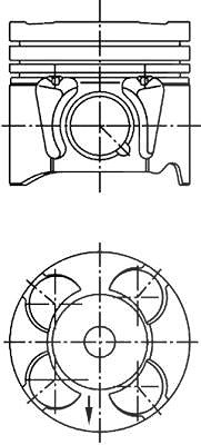 Kolbenschmidt Kolben [Hersteller-Nr. 41660600] für Opel, Vauxhall