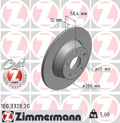 Zimmermann Bremsscheibe [Hersteller-Nr. 100.3328.20] für Audi
