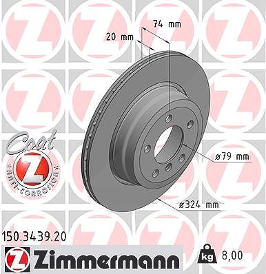 Zimmermann Bremsscheibe [Hersteller-Nr. 150.3439.20] für BMW