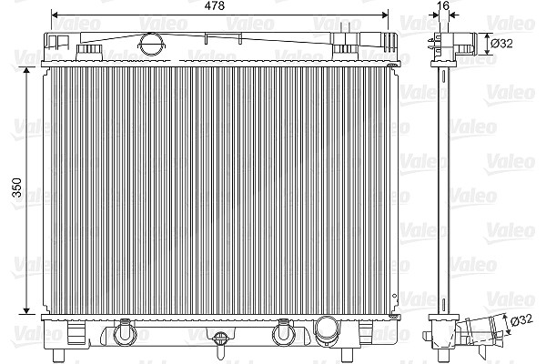 Valeo Kühler, Motorkühlung [Hersteller-Nr. 701568] für Daihatsu