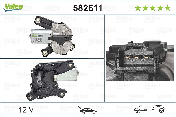 Valeo Wischermotor [Hersteller-Nr. 582611] für Opel, Vauxhall