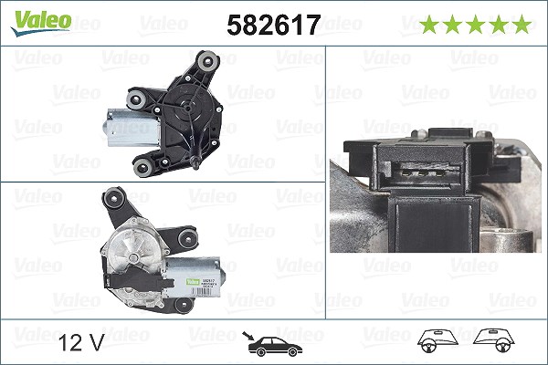 Valeo Wischermotor [Hersteller-Nr. 582617] für Fiat, Abarth