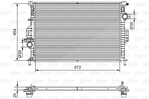 Valeo Kühler, Motorkühlung [Hersteller-Nr. 701536] für Ford, Volvo, Land Rover