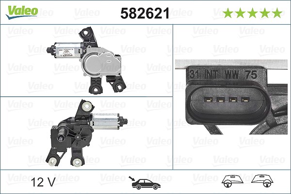Valeo Wischermotor [Hersteller-Nr. 582621] für VW, Seat