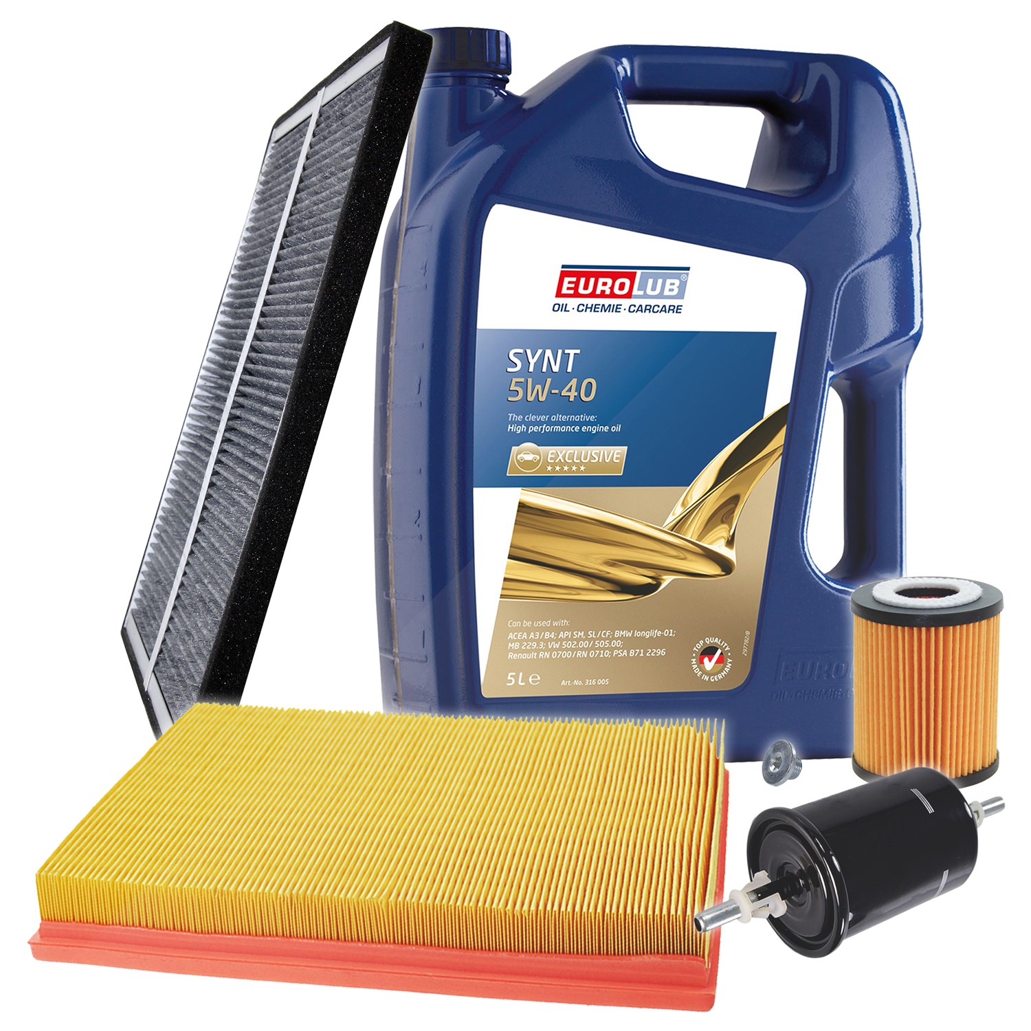 Bestprice Inspektionspaket Filtersatz SET B + 5l ÖL [Hersteller-Nr. 40197733] für Opel