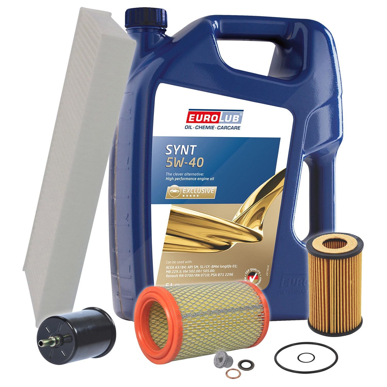 Bestprice Inspektionspaket Filtersatz SET B + 5l ÖL [Hersteller-Nr. 40197753] für Renault