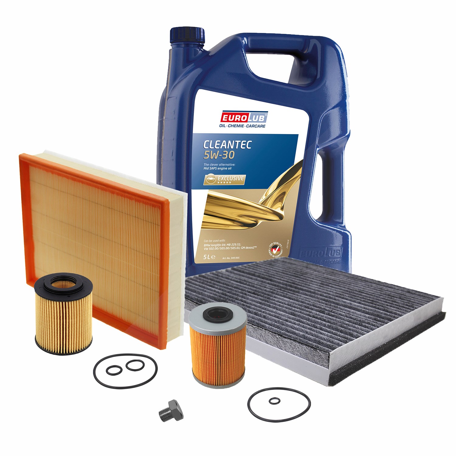 Bestprice Inspektionspaket Filtersatz SET B + 5l ÖL [Hersteller-Nr. 40197656] für Opel