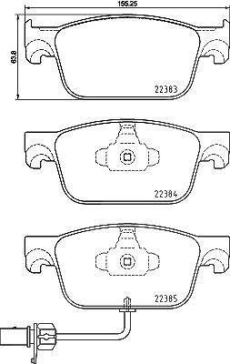 Brembo Bremsbeläge vorne (Satz) mit VWK [Hersteller-Nr. P85153X] für Audi