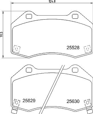 Brembo Bremsbelagsatz, Scheibenbremse [Hersteller-Nr. P59094] für Vauxhall, Opel