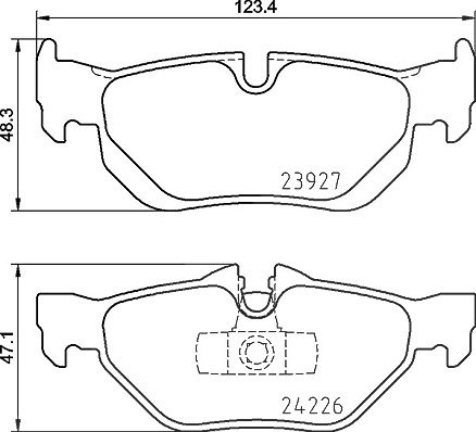 Brembo Bremsbelagsatz, Scheibenbremse [Hersteller-Nr. P06105] für BMW
