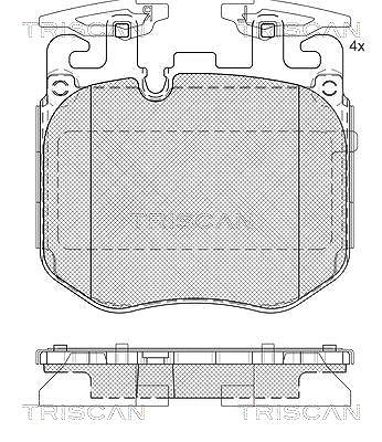 Triscan Bremsbelagsatz, Scheibenbremse [Hersteller-Nr. 811011066] für BMW