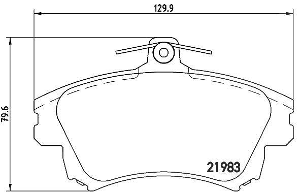 Brembo Bremsbelagsatz, Scheibenbremse [Hersteller-Nr. P54036] für Smart, Volvo, Mitsubishi