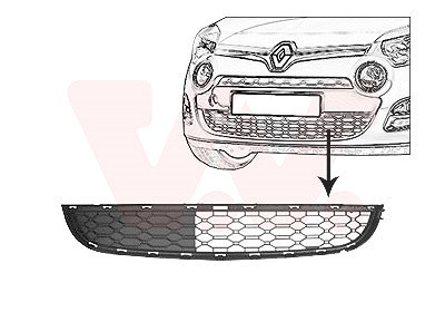 Van Wezel Lüftungsgitter, Stoßfänger [Hersteller-Nr. 4372590] für Renault