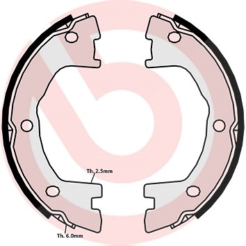 Brembo Bremsbackensatz, Feststellbremse [Hersteller-Nr. SA6508] für Renault Trucks, Iveco, Nissan