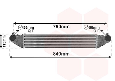 Van Wezel Ladeluftkühler [Hersteller-Nr. 37014704] für Opel