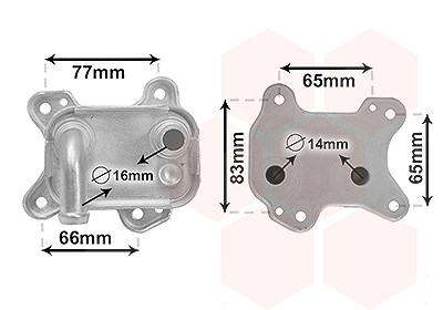Van Wezel Ölkühler, Motoröl [Hersteller-Nr. 37013715] für Vauxhall, Opel