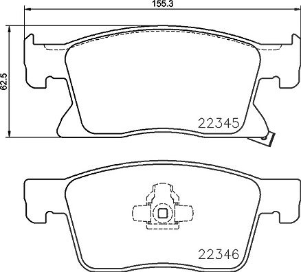 Brembo Bremsbeläge vorne (Satz) [Hersteller-Nr. P59091] für Vauxhall, Opel